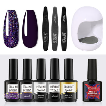 ROSALIND Gel Nail Polish Kit For Manicure Nails Art UV Gel Need Base Top Coat Vernis Semi permanent Nail Polish